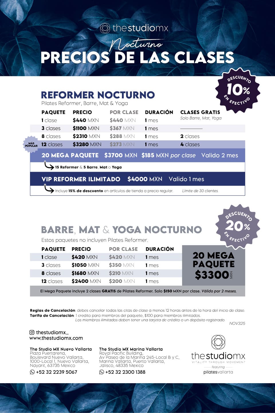 2025 Spanish Evening Reformer Class Price